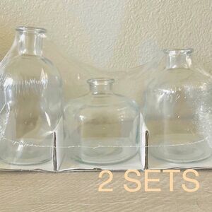 (2) Target Bullseye Bud Vase Set